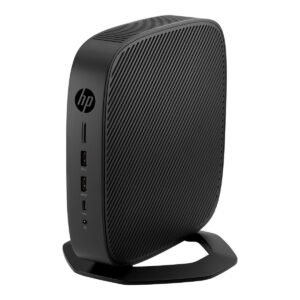 HP t640 - Thin client - SFF - 1 x Ryzen Embedded R1505G / up to 3.3 GHz - RAM 8 GB - flash 32 GB - eMMC - Radeon Vega 3 - Gigabit Ethernet, Bluetooth 5.2 - 802.11a/b/g/n/ac/ax, Bluetooth 5.2 - Win 10 IoT Enterprise 2019 LTSB for Thin Clients 64-bit - monitor: none - keyboard: UK