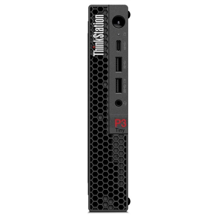 Lenovo ThinkStation P3 30H0 - Tiny - 1 x Core i5 13400T / up to 4.4 GHz - RAM 8 GB - SSD 512 GB - TCG Opal Encryption, NVMe, Performance - T400 - Gigabit Ethernet - Win 11 Pro - monitor: none - keyboard: UK - black - Lenovo TopSeller