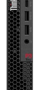 Lenovo ThinkStation P3 30H0 - Tiny - 1 x Core i7 13700 / up to 5.2 GHz - vPro Enterprise - RAM 16 GB - SSD 1 TB - TCG Opal Encryption, NVMe, Performance - T1000 - Gigabit Ethernet, IEEE 802.11ax (Wi-Fi 6E) - Bluetooth 5.1, 802.11a/b/g/n/ac/ax (Wi-Fi 6E) - Win 11 Pro - monitor: none - keyboard: UK - black - Lenovo TopSeller - with 1 Year Lenovo Premier Support