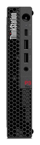 Lenovo ThinkStation P3 30H0 - Tiny - 1 x Core i7 13700 / up to 5.2 GHz - vPro Enterprise - RAM 16 GB - SSD 1 TB - TCG Opal Encryption, NVMe, Performance - T1000 - Gigabit Ethernet, IEEE 802.11ax (Wi-Fi 6E) - Bluetooth 5.1, 802.11a/b/g/n/ac/ax (Wi-Fi 6E) - Win 11 Pro - monitor: none - keyboard: UK - black - Lenovo TopSeller - with 1 Year Lenovo Premier Support