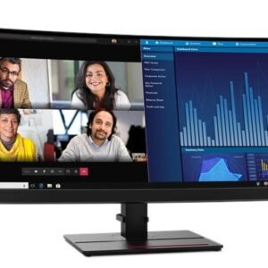 Lenovo ThinkVision P34w-20 - LED monitor - curved - 34.14" - 3440 x 1440 UWQHD @ 60 Hz - IPS - 300 cd/m≤ - 1000:1 - 4 ms - 2xHDMI, DisplayPort, USB-C - speakers - raven black
