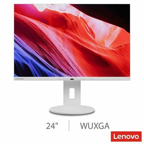 Lenovo C24d-20 - LED monitor - 24" - 1920 x 1200 WUXGA @ 60 Hz - IPS - 300 cd/m≤ - 1000:1 - 5 ms - HDMI, DVI, DisplayPort, VGA - speakers - grey white