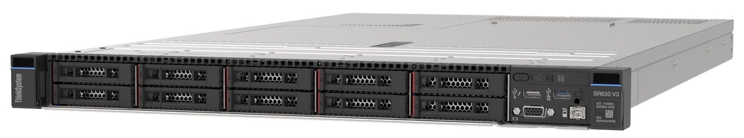 Lenovo ThinkSystem SR630 V3 7D73 - Server - rack-mountable - 1U - 2-way - 1 x Xeon Gold 6426Y / up to 4.1 GHz - RAM 64 GB - SAS - hot-swap 2.5" bay(s) - no HDD - AST2600 - no OS - monitor: none