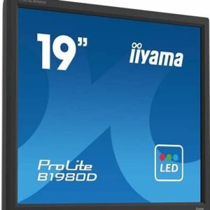 iiyama ProLite B1980D-B5 - LED monitor - 19" - 1280 x 1024 @ 60 Hz - TN - 250 cd/m≤ - 1000:1 - 5 ms - DVI, VGA - matte black