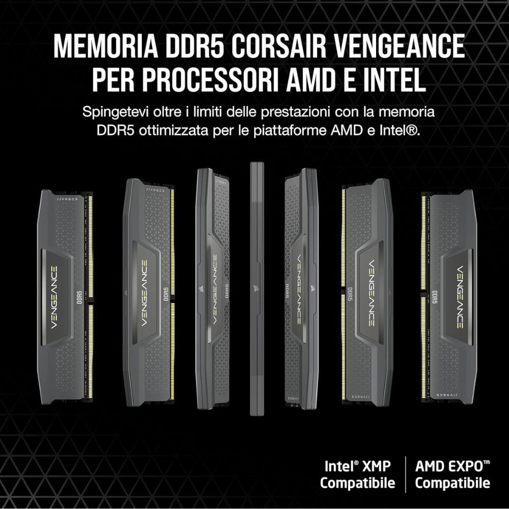 CORSAIR Vengeance DDR5 RAM 96GB (2x48GB) 6000MHz CL36-44-44-96 1.4V AMD Expo Intel XMP 3.0 Desktop Computer Memory – Gray (CMK96GX5M2E6000Z36) - Image 2