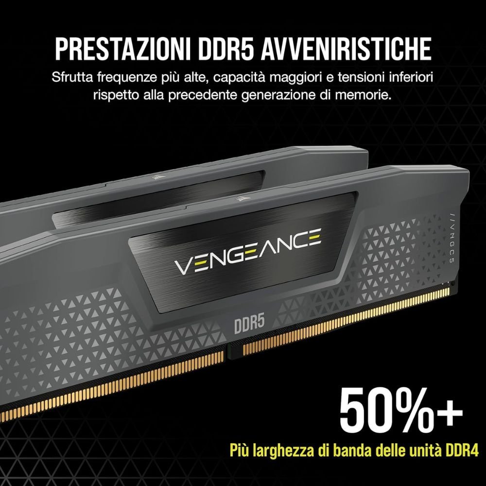 CORSAIR Vengeance DDR5 RAM 96GB (2x48GB) 6000MHz CL36-44-44-96 1.4V AMD Expo Intel XMP 3.0 Desktop Computer Memory – Gray (CMK96GX5M2E6000Z36) - Image 3