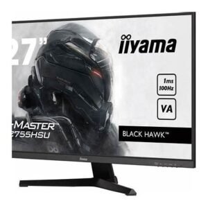 iiyama G-MASTER Black Hawk G2755HSU-B1 - LED monitor - 27" - 1920 x 1080 Full HD (1080p) @ 100 Hz - VA - 250 cd/m≤ - 4000:1 - 1 ms - HDMI, DisplayPort - speakers - matte black