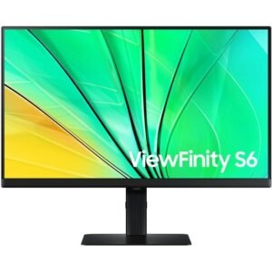 Samsung ViewFinity S6 S24A600NAU - S60A Series - LED monitor - 24" - 2560 x 1440 QHD @ 75 Hz - IPS - 300 cd/m≤ - 1000:1 - HDR10 - 5 ms - HDMI, DisplayPort - black