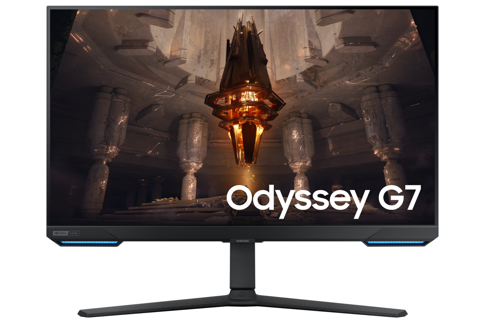 Samsung Odyssey G7 S32BG700EU - G70B Series - LED monitor - Smart - gaming - 32" - 3840 x 2160 4K @ 144 Hz - IPS - 350 cd/m≤ - 1000:1 - DisplayHDR 400 - 1 ms - 2xHDMI, DisplayPort - speakers - black
