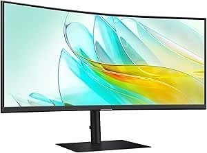 Samsung ViewFinity S6 S34C652UAU - S65UC Series - LED monitor - curved - 34" - 3440 x 1440 UWQHD @ 100 Hz - VA - 350 cd/m≤ - 3000:1 - HDR10 - 5 ms - HDMI, DisplayPort, USB-C - speakers - black