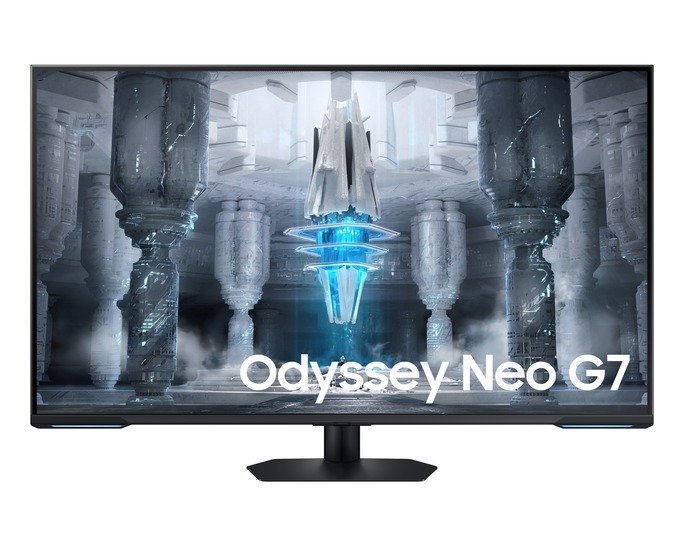 Samsung Odyssey Neo G7 S43CG700NU - G70NC Series - QLED monitor - Smart - gaming - 43" - 3840 x 2160 4K @ 144 Hz - VA - 400 cd/m≤ - 4250:1 - DisplayHDR 600 - 1 ms - 2xHDMI, DisplayPort - speakers - black, white