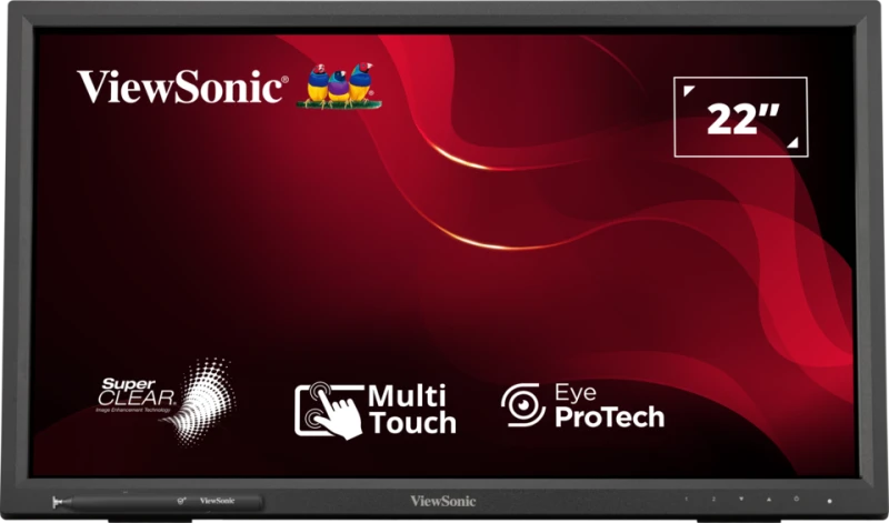 ViewSonic TD2223 - LED monitor - 22" (21.5" viewable) - touchscreen - 1920 x 1080 Full HD (1080p) @ 75 Hz - TN - 250 cd/m≤ - 1000:1 - 5 ms - HDMI, DVI-D, VGA - speakers