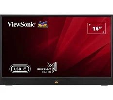 ViewSonic VA1655 - LED monitor - 16" (15.6" viewable) - portable - 1920 x 1080 Full HD (1080p) @ 60 Hz - IPS - 250 cd/m≤ - 800:1 - 7 ms - Mini HDMI, USB-C - speakers