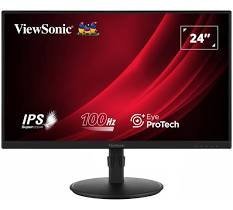 ViewSonic VG2408A-MHD - LED monitor - 24" (23.8" viewable) - 1920 x 1080 Full HD (1080p) @ 100 Hz - IPS - 250 cd/m≤ - 1300:1 - 5 ms - HDMI, VGA, DisplayPort - speakers