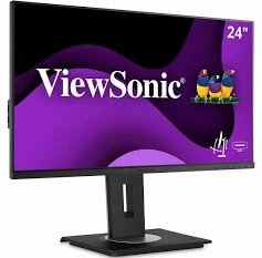 ViewSonic VG2456 - LED monitor - 24" (23.8" viewable) - 1920 x 1080 Full HD (1080p) - IPS - 250 cd/m≤ - 1000:1 - 5 ms - HDMI, DisplayPort, USB-C - speakers - with built-in Gigabit Ethernet