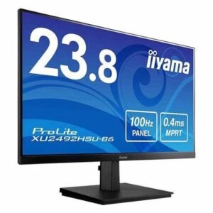 iiyama ProLite XU2492HSU-B6 - LED monitor - 24" (23.8" viewable) - 1920 x 1080 Full HD (1080p) @ 100 Hz - IPS - 250 cd/m≤ - 1300:1 - 0.4 ms - HDMI, DisplayPort - speakers - matte black
