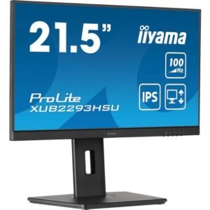 iiyama ProLite XUB2293HSU-B6 - LED monitor - 22" (21.5" viewable) - 1920 x 1080 Full HD (1080p) @ 100 Hz - IPS - 250 cd/m≤ - 1000:1 - 1 ms - HDMI, DisplayPort - speakers - black, matte