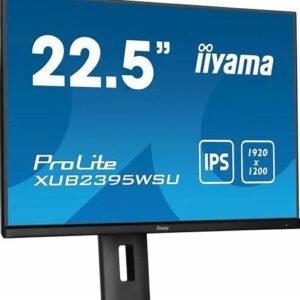iiyama ProLite XUB2395WSU-B5 - LED monitor - 23" (22.5" viewable) - 1920 x 1200 WUXGA @ 75 Hz - IPS - 250 cd/m≤ - 1000:1 - 4 ms - HDMI, VGA, DisplayPort - speakers - black, matte